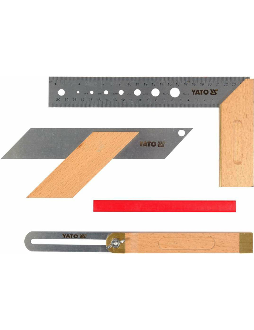 YATO KĄTOWNIK STOLARSKI ZESTAW 3 ELEMENTY YT-70823