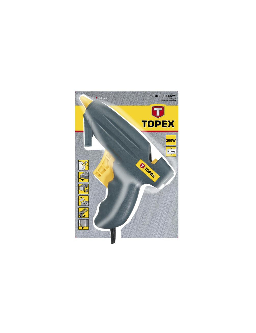 TOPEX PISTOLET DO KLEJU NA GORĄCO 11mm 200W 42E521