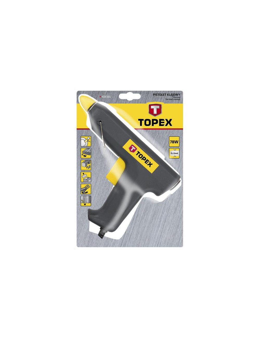 TOPEX PISTOLET DO KLEJU NA GORĄCO 11mm 78W