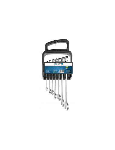 HOEGERT ZESTAW 7 KLUCZY PŁASKO-OCZKOWYCH 8-19MM HT1W490