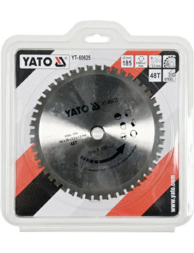 YATO PIŁA TARCZOWA WIDIOWA DO METALU 185*48*20 60625