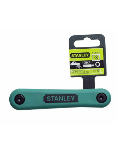 STANLEY KLUCZE TORX 8 elem. SKŁADANE T9-T40