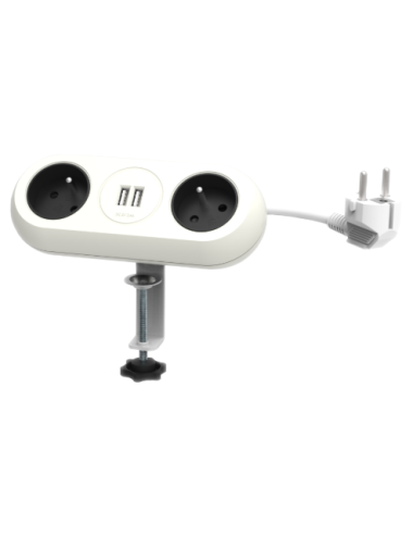 ORNO PRZEDŁUŻACZ BIURKOWY 2xGNIAZDA 2xUSB UCHWYT PRZEWÓD 1,4m