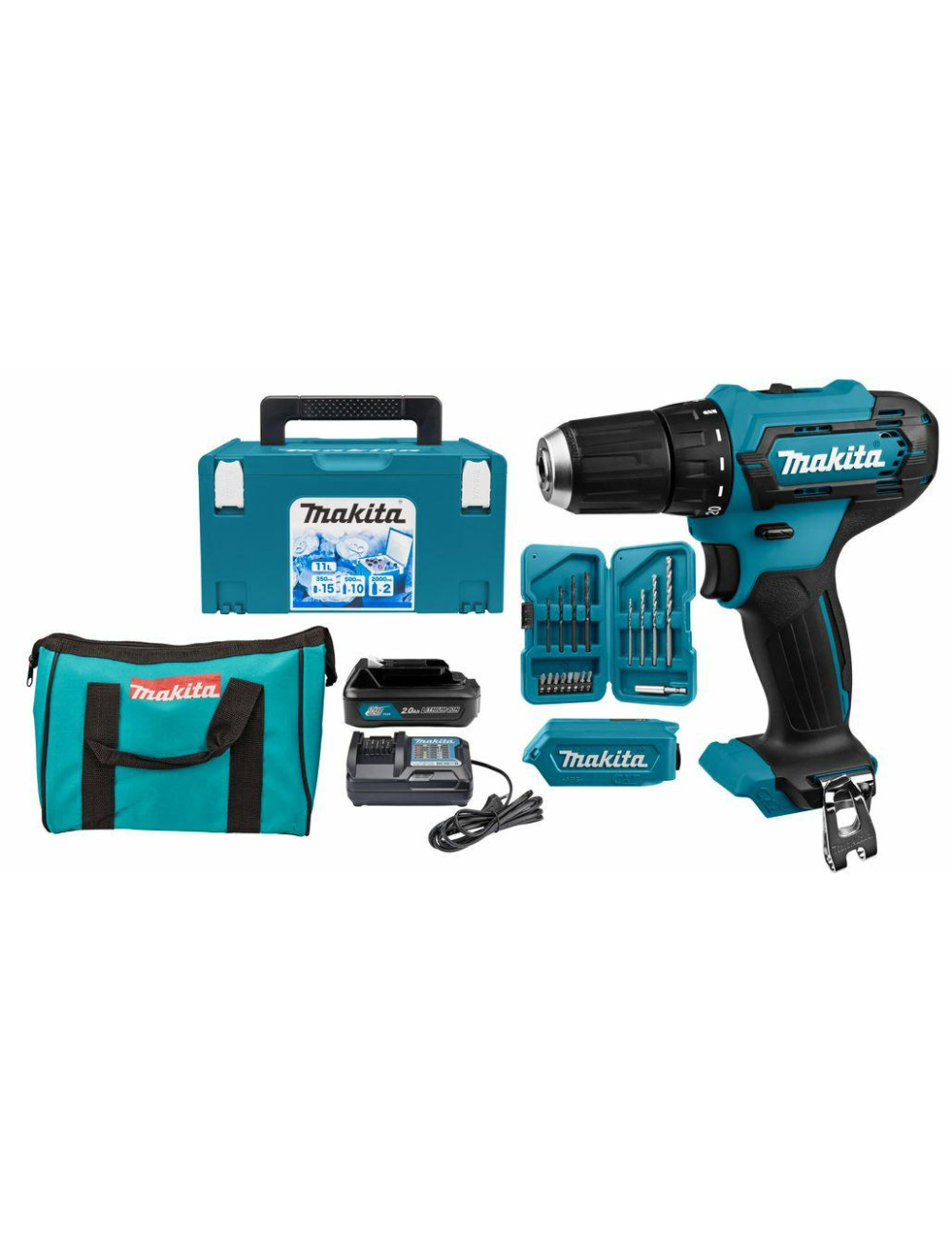 MAKITA WKRĘTARKA 12V 1x2,0Ah DF333DWAX6 MAKPAC 3 + AKCESORIA