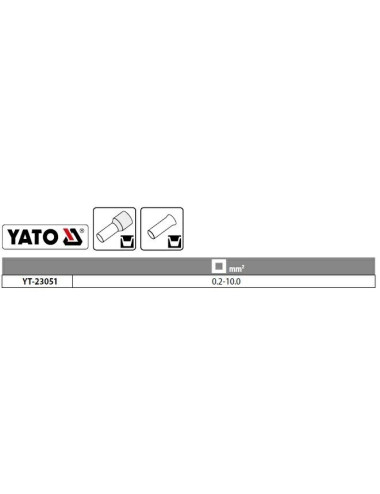 YATO SZCZYPCE DO ZACISKANIA KONEKTORÓW TULEJOWYCH YT-23051