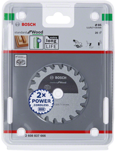 BOSCH PIŁA STANDARD WOOD ACCU 85x15x20z