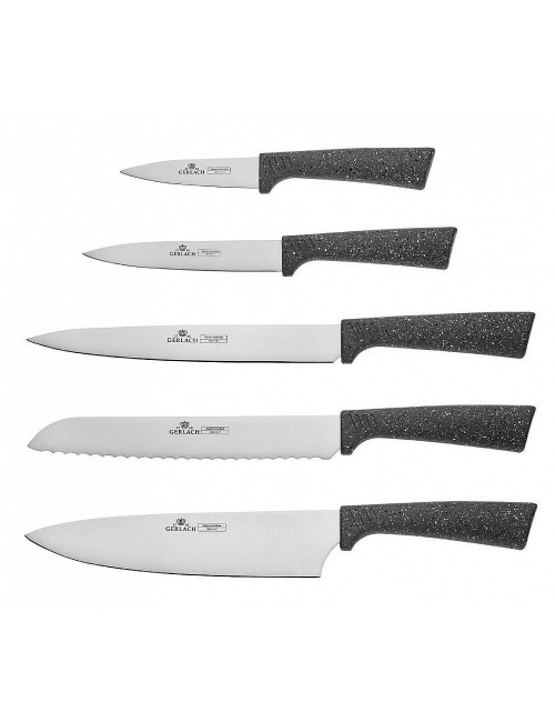 GERLACH ZESTAW NOŻY W BLOKU 5szt. SMART GRANIT