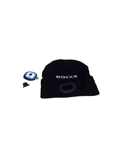 ROOKS CZAPKA CZARNA Z LAMPKĄ USB 80lm
