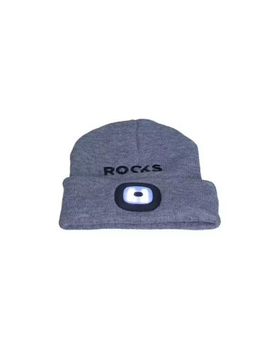 ROOKS CZAPKA SZARA Z LAMPKĄ USB 80lm