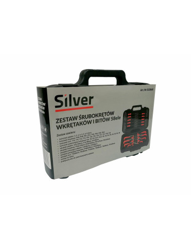 WKRĘTAKI PLUS BITY W WALIZCE 58el. SILVER