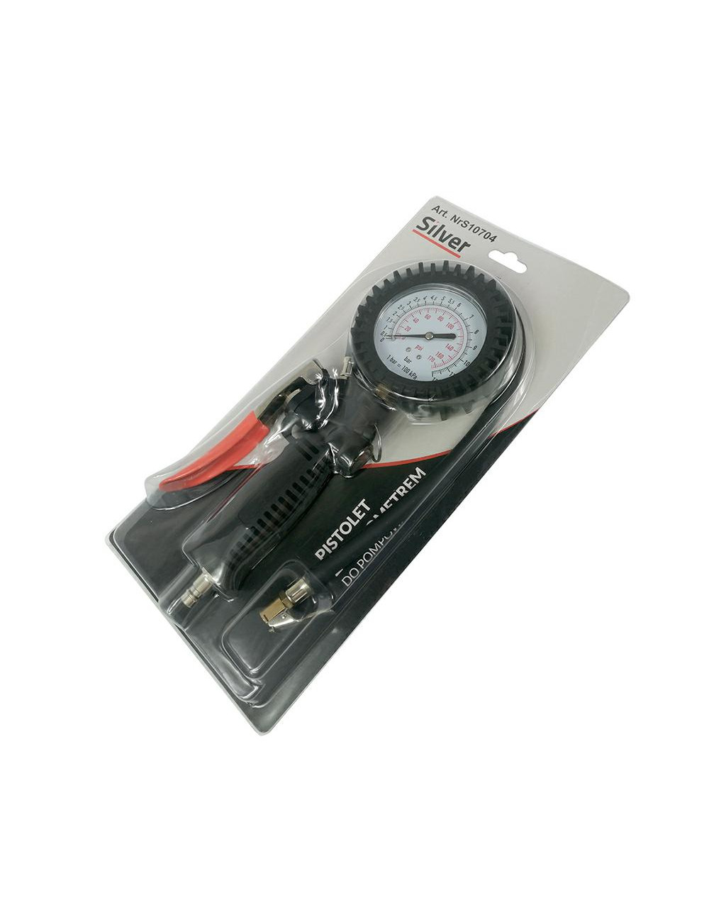 PISTOLET DO POMPOWANIA Z MANOMETREM SILVER