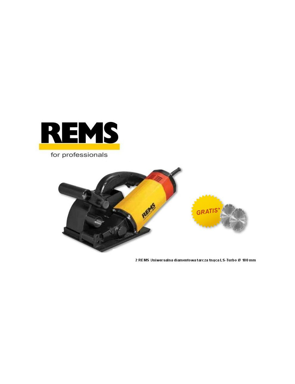 REMS BRUZDOWNICA KROKODIL 180SR + 2 TARCZE 180mm LS-TURBO