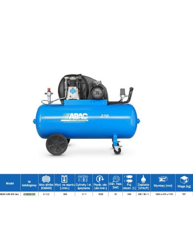 ABAC SPRĘŻARKA OLEJOWA A39 200 3HP 230V 393l min