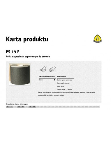 KLINGSPOR ROLKA NA PODŁOŻU PAPIEROWYM PS19F 200mm gr. 80  (50mb)