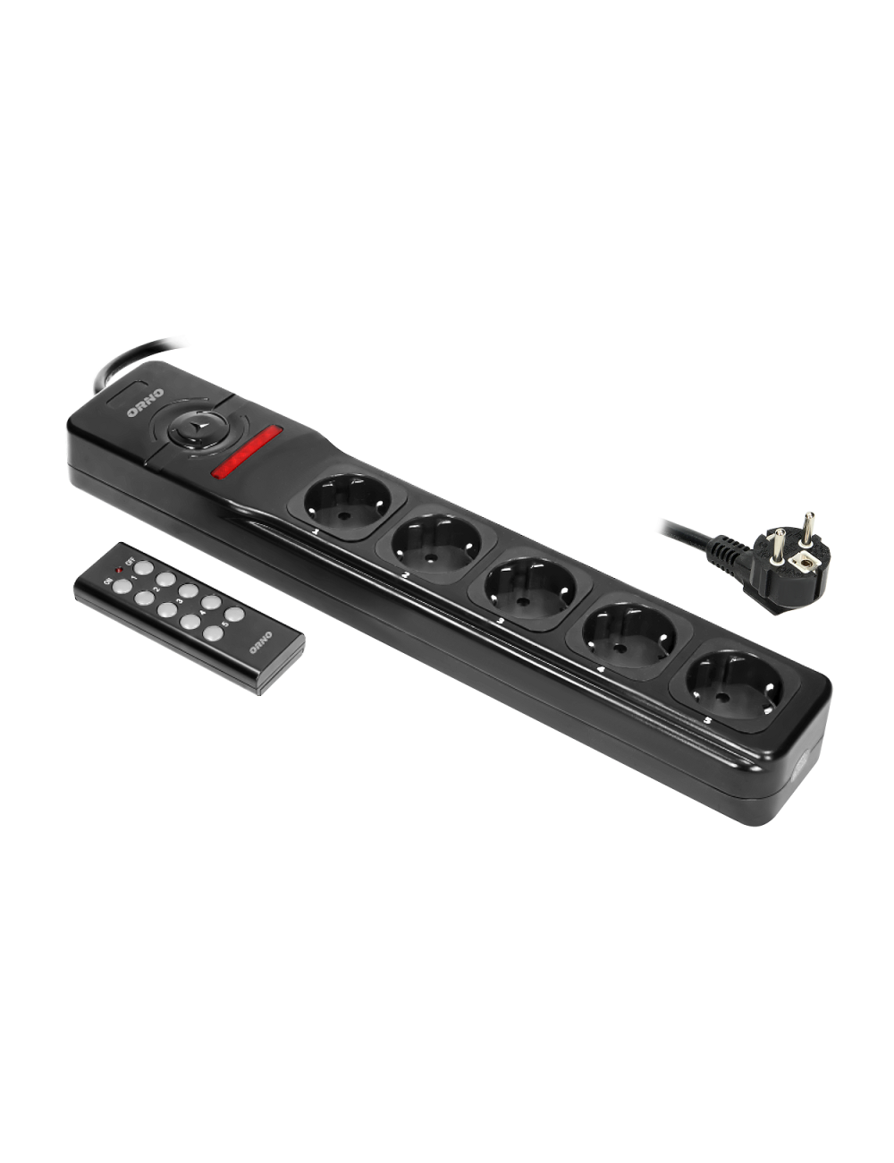 ORNO PRZEDŁUŻACZ 3M, 5 KR.STER.PILOTEM