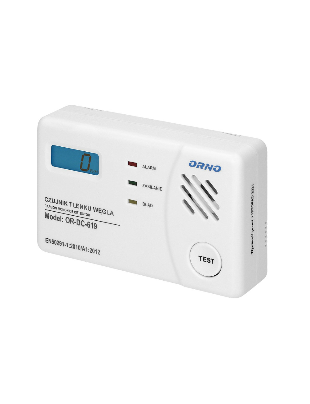 ORNO CZUJNIK TLENKU WĘGLA WYŚWIETLACZ