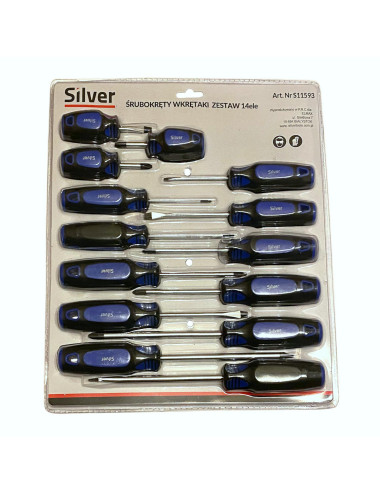 WKRĘTAKI 14szt. SILVER