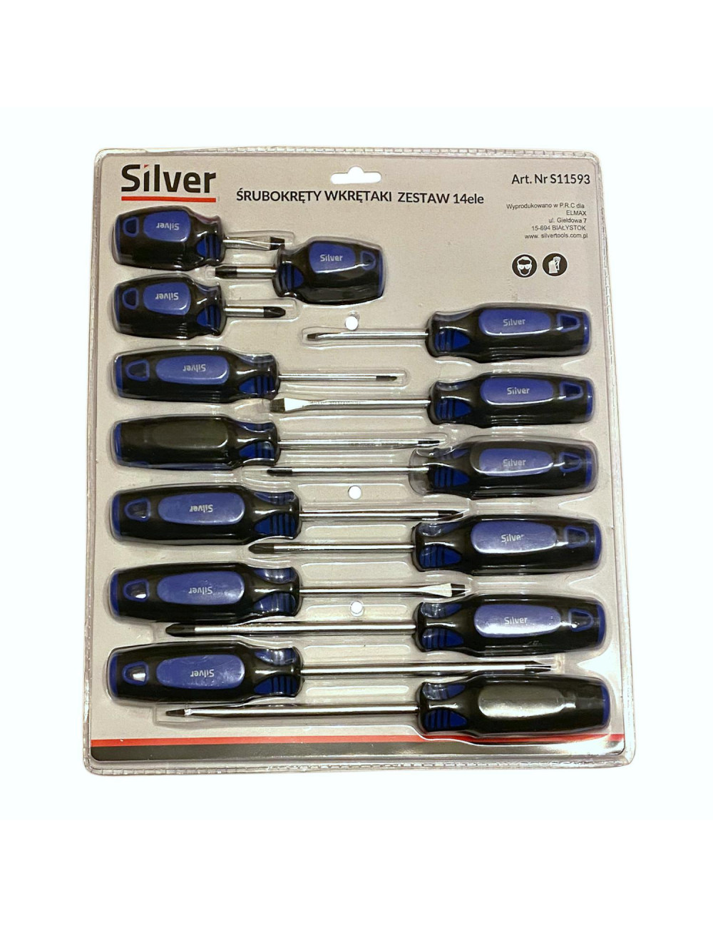 WKRĘTAKI 14szt. SILVER