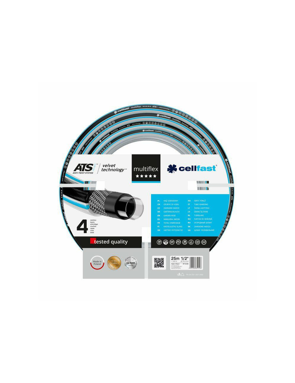 CELLFAST WĄŻ OGRODOWY MULTIFLEX ATS VT 1/2" 50m