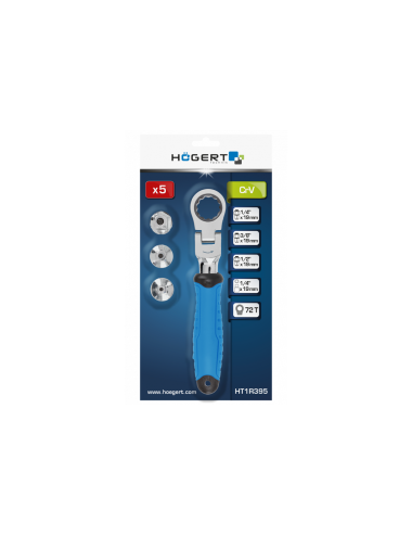 HOEGERT GRZECHOTKA PRZEGUBOWA Z WYMIENNYMI ADAPTERAMI (5szt.)