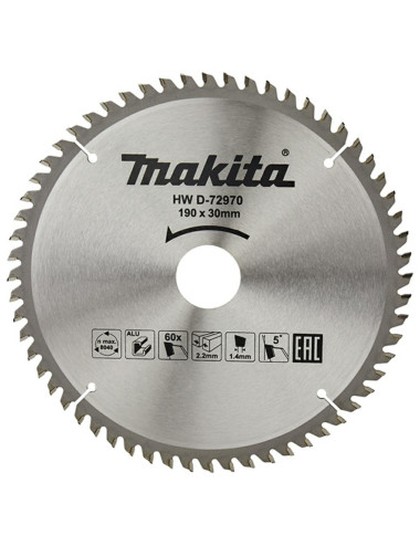 MAKITA PIŁA TARCZOWA DO ALUMINIUM 190x30x60z ECONOMY