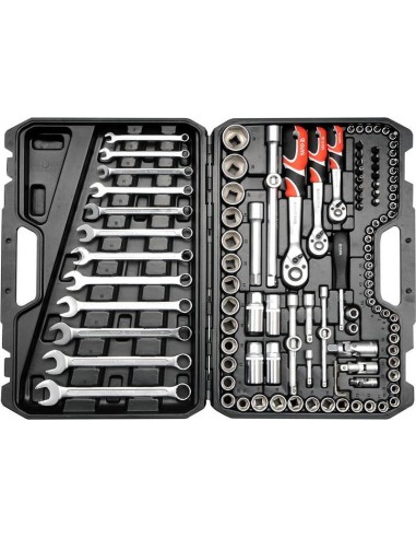 YATO ZESTAW KLUCZY 1/4" , 3/8" , 1/2"  111 elem.  38831