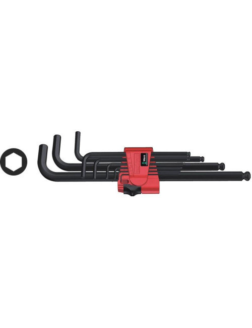 WERA ZESTAW IMBUSÓW TRZPIENIOWYCH DŁUGICH Z KULKĄ 9szt. 1,5 - 10 mm