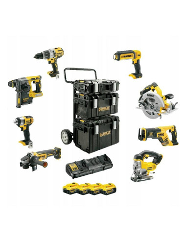 DEWALT ZESTAW COMBO 18V DCD996+DCF880+DCG405+DCS331+DCS367+DCS570+DCH273+DCL050 4x5,0Ah WÓZEK TS