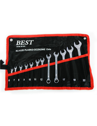 KLUCZ PŁASKO-OCZKOWY 12szt. SILVER