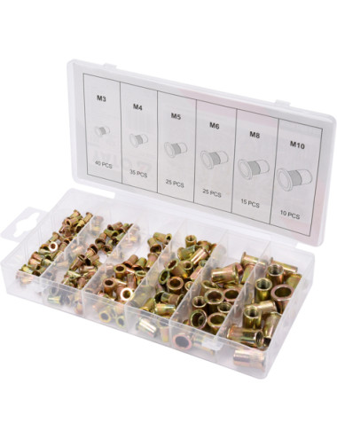 YATO NITONAKRĘTKI STALOWE KOMPLET 150el. M3-M10 YT-36481