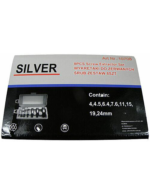 WYKRĘTAKI KOMPLET 8cz. SILVER