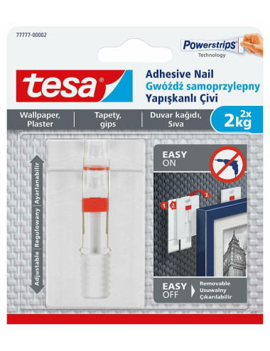 TESA GWÓŹDŹ SAMOPRZYLEPNY DO TAPET 2KG REGULOWANY