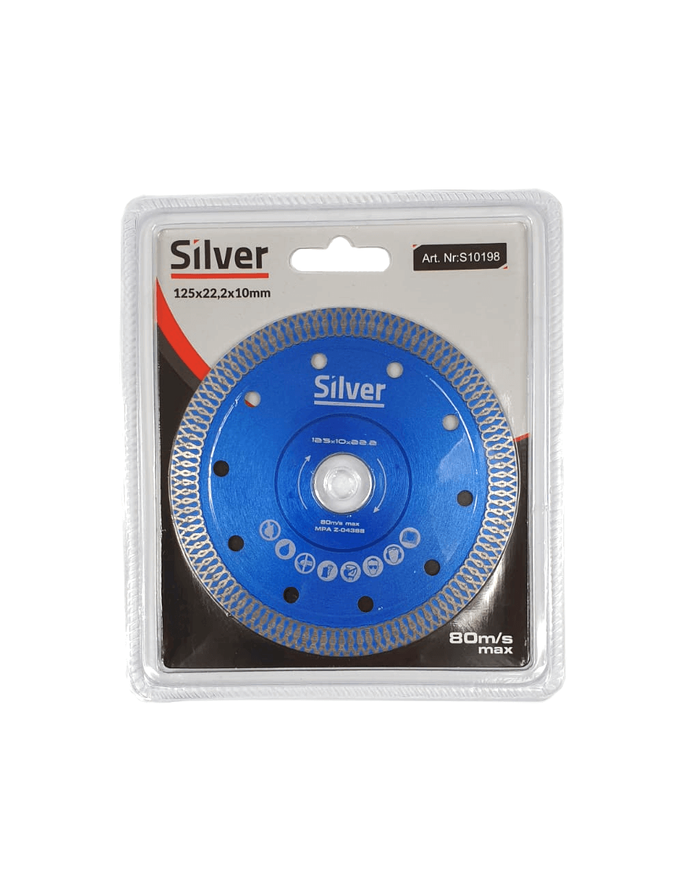 TARCZA DIAMENTOWA DO GRESU 125x22,2 SILVER
