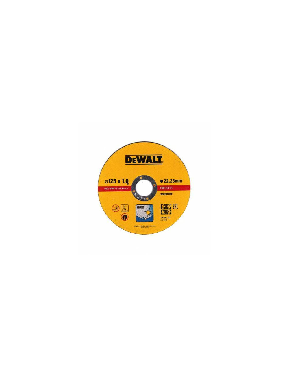 DEWALT TARCZA METAL 125x1,0mm 10szt. METALOWE PUDEŁKO