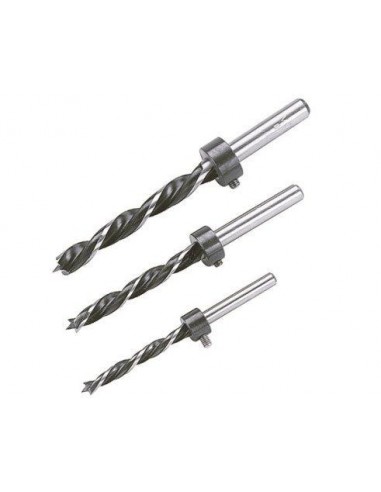 WOLFCRAFT ZESTAW WIERTEŁ DO POŁĄCZEŃ KOŁKOWYCH 6,8,10mm + OGRANICZNIKI