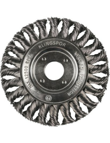KLINGSPOR SZCZOTKA TARCZOWA 125mm M14 BR600Z DRUT SKRĘCANY