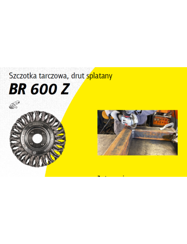 KLINGSPOR SZCZOTKA TARCZOWA 125mm M14 BR600Z DRUT SKRĘCANY