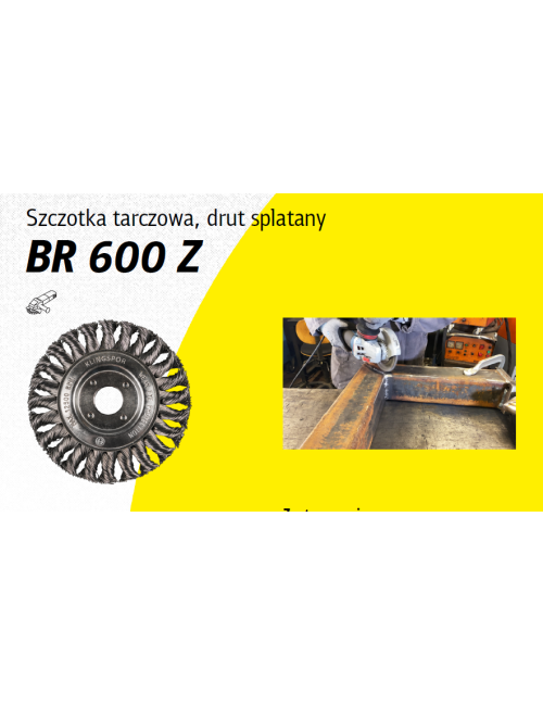 KLINGSPOR SZCZOTKA TARCZOWA 125mm M14 BR600Z DRUT SKRĘCANY
