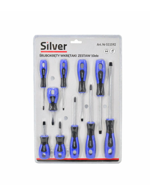WKRĘTAKI 10szt. SILVER