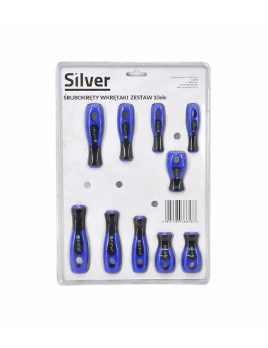 WKRĘTAKI 10szt. SILVER