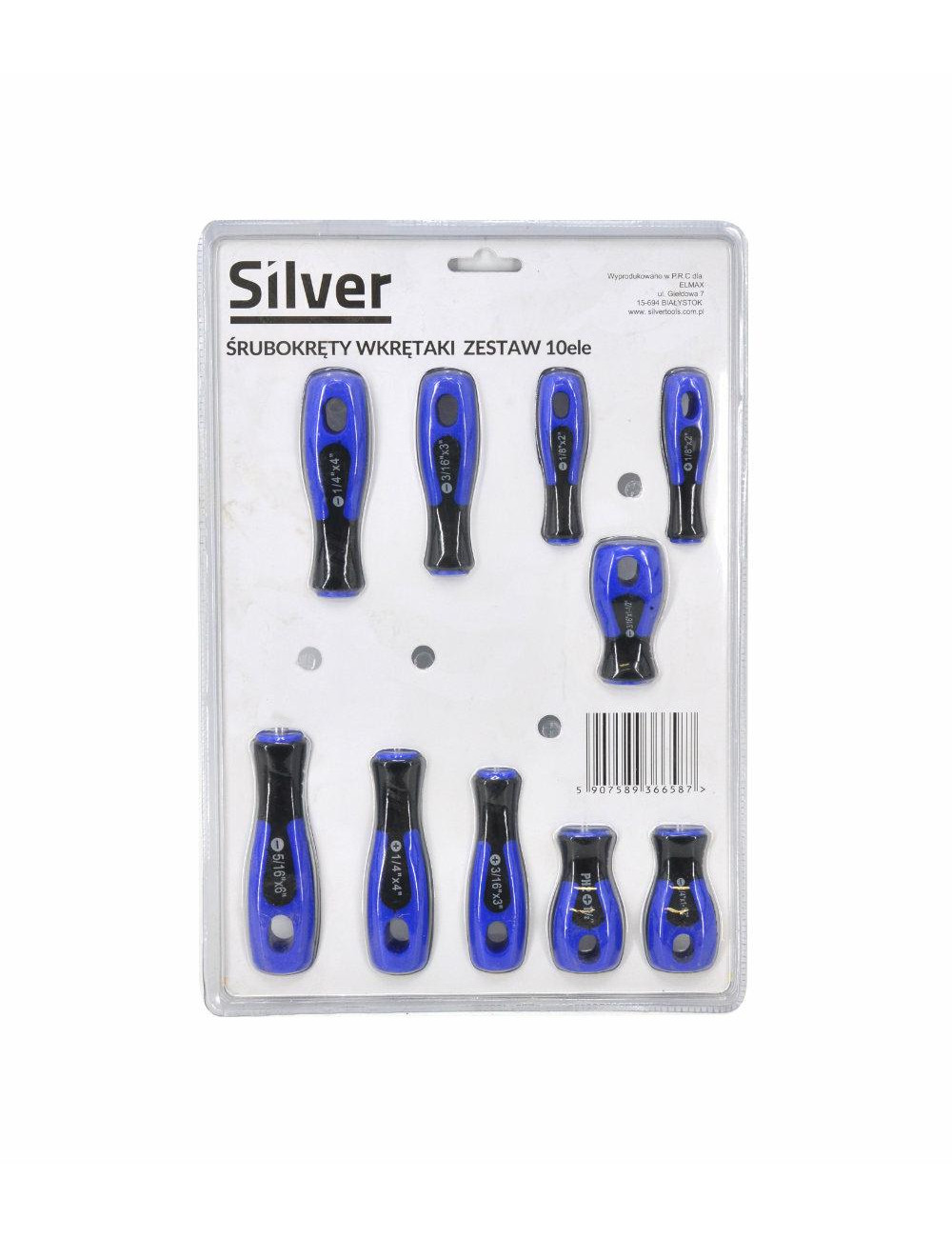 WKRĘTAKI 10szt. SILVER