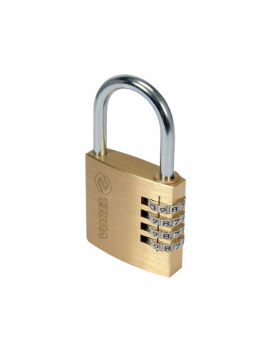 VOREL KŁÓDKA MOSIĘŻNA SZYFROWA 40mm