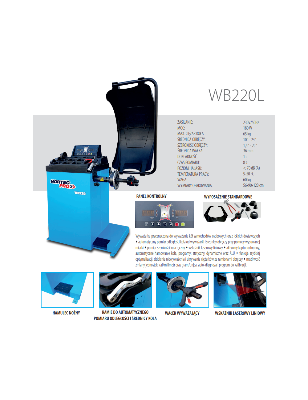 WYWAŻARKA NORTEC WB220L Z LASEREM