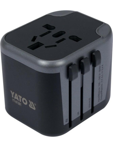 YATO ADAPTER PODRÓŻNY UNIWERSALNY 2 x USB 12W YT-81301