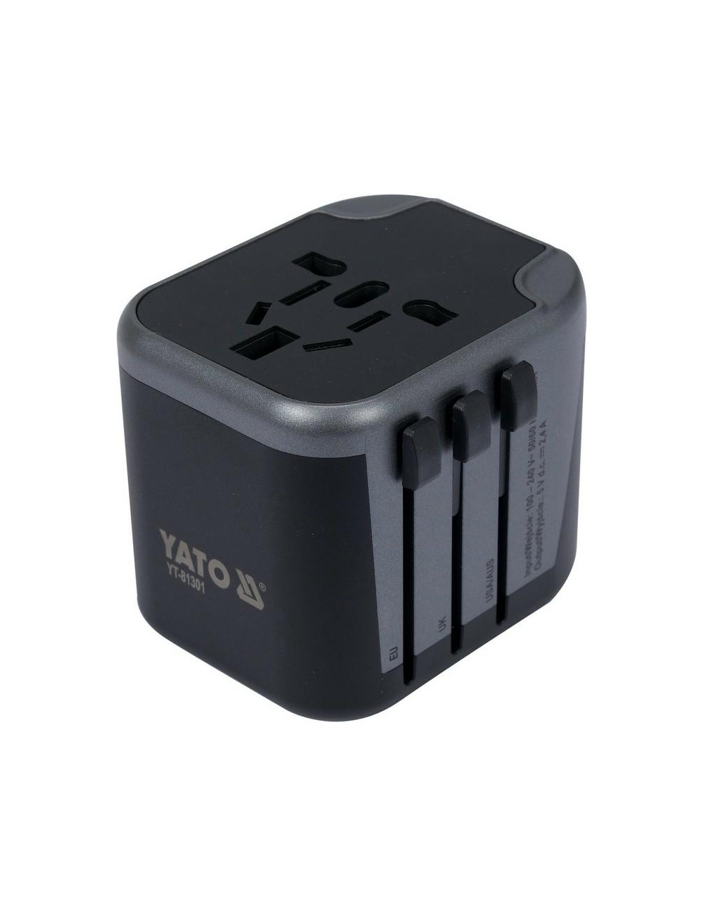 YATO ADAPTER PODRÓŻNY UNIWERSALNY 2 x USB 12W YT-81301