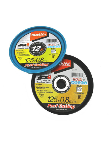 MAKITA TARCZA DO CIĘCIA METALU 125mm x 0,8mm x 22,23mm 12szt.