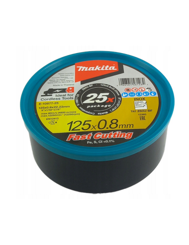 MAKITA TARCZA DO CIĘCIA METALU 125mm x 0,8mm x 22,23mm 25szt.