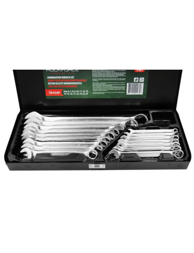 ROCKFORCE KLUCZ PŁASKO-OCZKOWY KOMPLET 16el.
