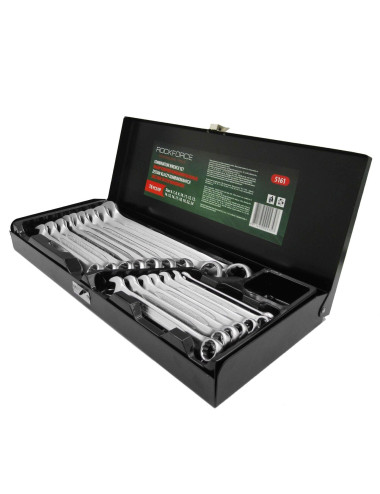 ROCKFORCE KLUCZ PŁASKO-OCZKOWY KOMPLET 16el.