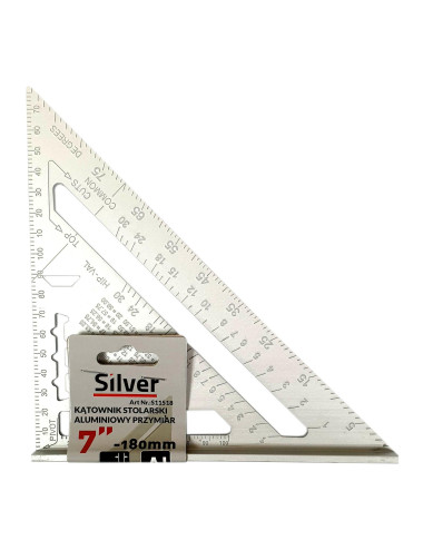 SILVER KĄTOWNIK STOLARSKI ALUMINIOWY PRZYMIAR 12"